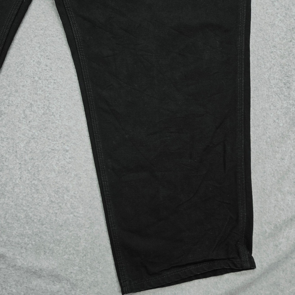Carhartt Pants Mens 44x29 Black Carpenter Canvas Workwear Pockets Big Tall - Picture 5 of 16